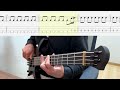 Coldplay   yellow bass cover tab