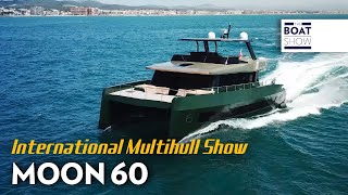 NEW MOON 60  Motor Catamaran Walk Through The Boat Show