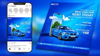 how to create social media poster | flyer design | advertisement poster | photoshop tutorial 2023 screenshot 1