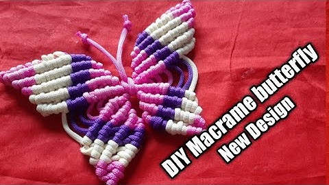 DIY Macrame Butterfly New design #2 | Macrame Bufferfly Wall Hanging design #macrane #macramecraft