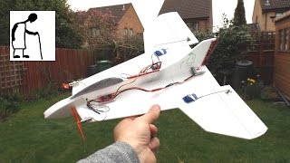 Pizza Tray Delta Twin Engine RC Plane FAIL