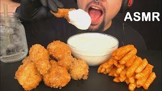 ASMR *Ranch Dip* FRIED CHICKEN DRUMSTICKS & ZIGZAG FRENCH FRIES (No Talking) EATING SOUNDS 🍗