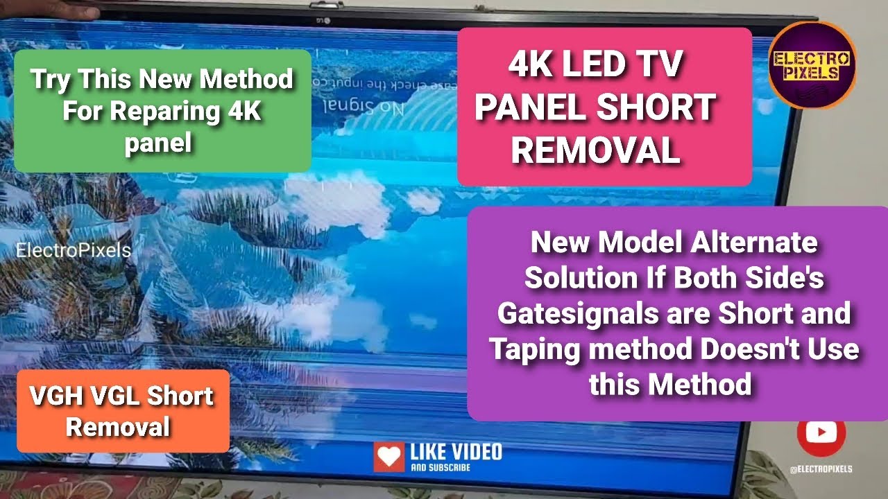 Led Tv vgh,vgl Short Removal|LG 43 inch|Double image & White shaded ...