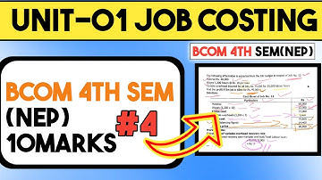 LIVE #4 BCOM 4TH SEM JOB COSTING  10 MARKS QUESTIONS (NEP) @supporteducatekannada2848