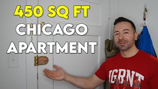 MY TINY CHICAGO APARTMENT TOUR  450 Square Foot Lincoln Park Chicago One Bedroom Apartment