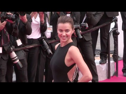 Irina Shayk on the red carpet for the Premiere of La Fille Inconnue in Cannes
