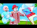 Смешные видео - Кукла БЕБИ БОН и Воздушный змей! Мультики для детей с Baby Born. Игры для девочек