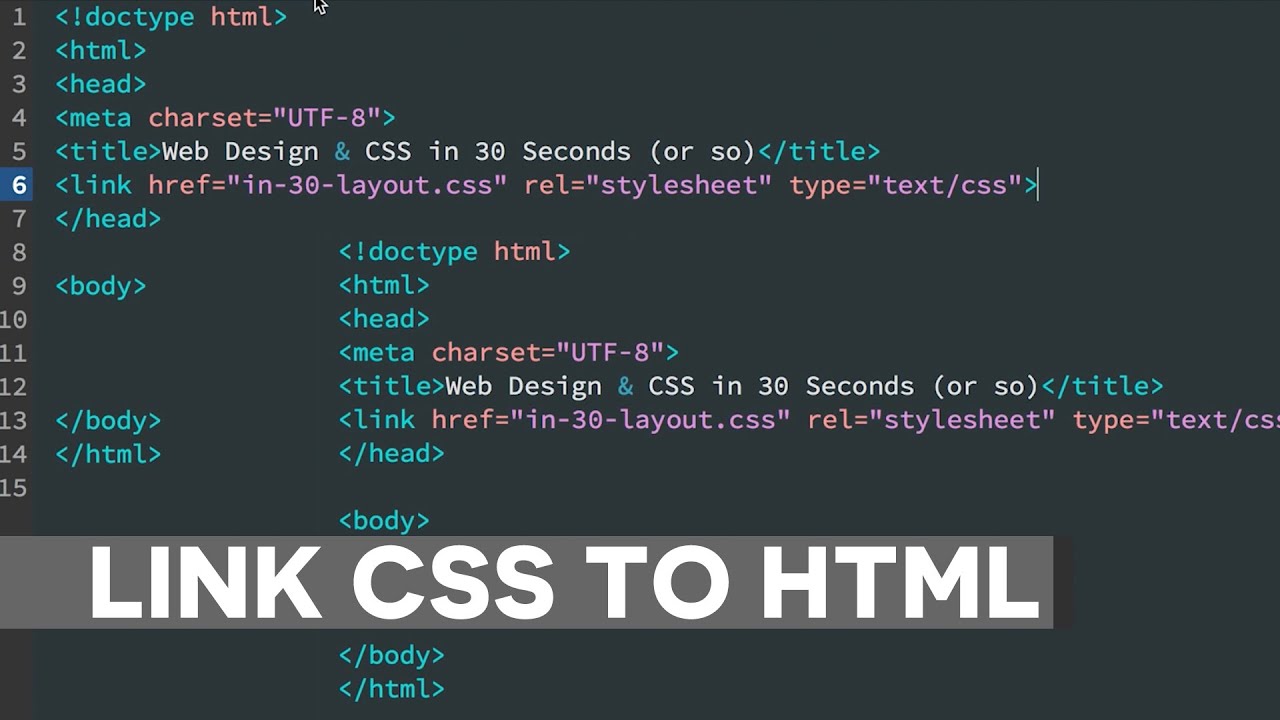 How do I connect between HTML and CSS?