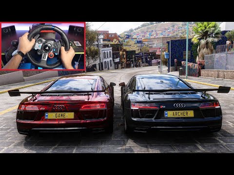 Audi R8 V10 PLUS | Forza Horizon 5 - Logitech G29 DRIVE