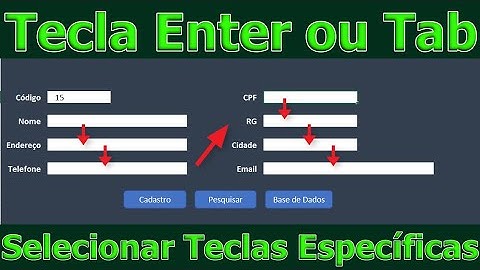 Como Selecionar Células Específicas com as Teclas Enter e Tab