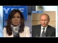 Videoconferencia de Cristina Kirchner y Vladimir Putin