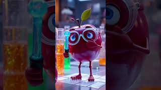 🍎 Apple Scientist Mixing Juice Potions 🧪 | Funny Fruit Lab Experiment | AI Animation Shorts#trending