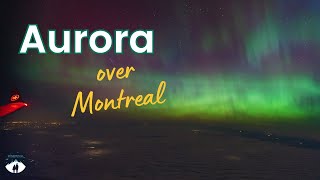 Aurora from Air Canada Flight to Montreal  4K High Resolution