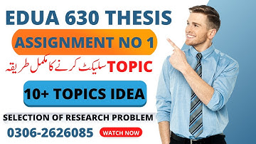 Edua630 assignment 1 solution spring 2023 | Research Thesis edua 630 assignment no 1 solution