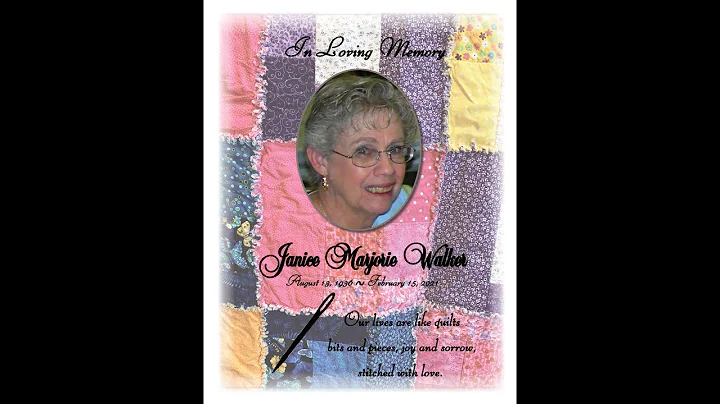 Janice Walker Funeral Service, February 23, 2021