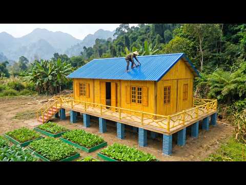 Couple Builds Their Entire Dream Wooden House & Kitchen From Scratch By @hatonchai3430