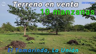 10 manzanas de terreno en venta en El Tamarindo, La Unión