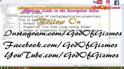 Externalized Configuration - Application.properties File Spring Boot