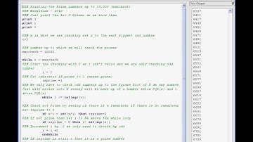 Calculating the primes to 10,000 in BASIC
