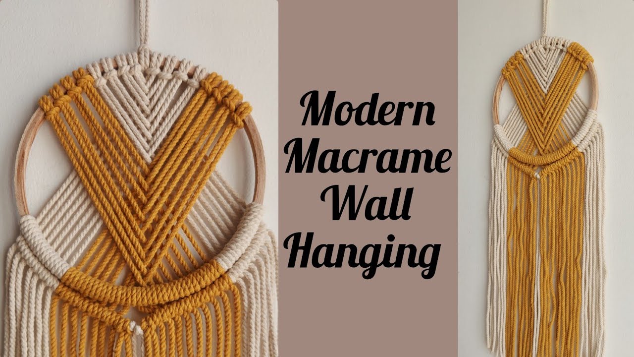 Modern macrame wallhanging macrame wallhanging bohemian  Macramé, Tutorial  de macramé, Tapeçarias de macramé