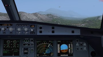Windshear and go-around during approach to Dubrovnik (LDDU) with RealTurb add-on!