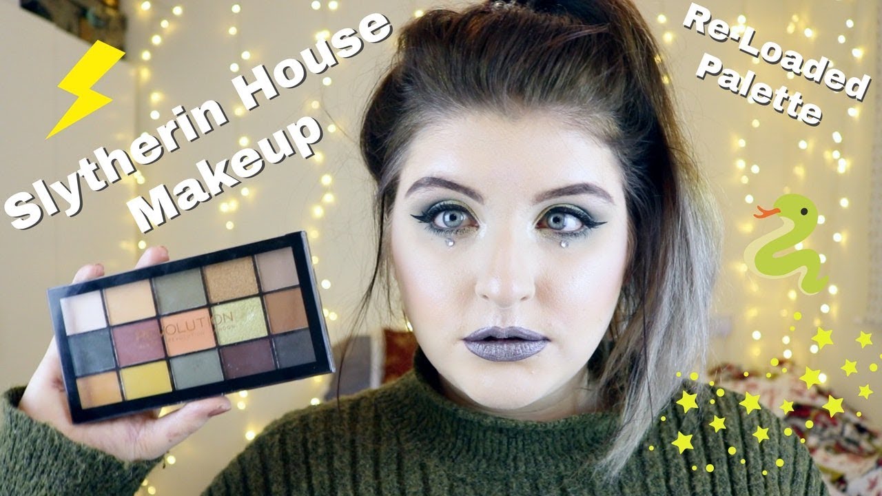 SLYTHERIN MAKEUP TUTORIAL & Makeup Revolution Re-loaded Palette| Harry ...