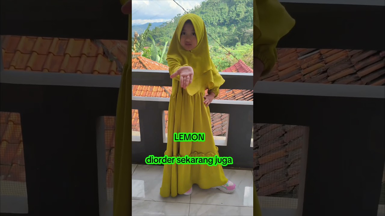 gamis anak set hijab 