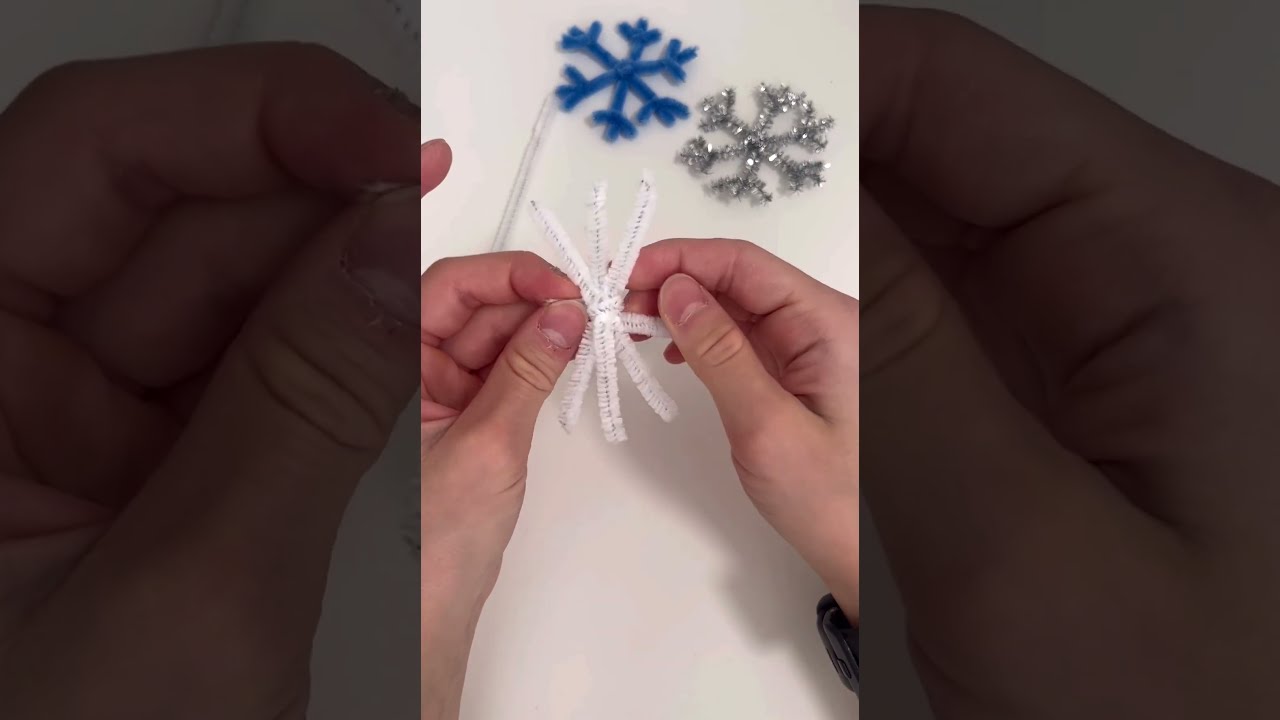 5 1/2in Silver Pipe Cleaner Snowflake Ornament