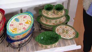 Temp-tations Old World or Floral Lace 9-piece Oval Bakeware Set on QVC