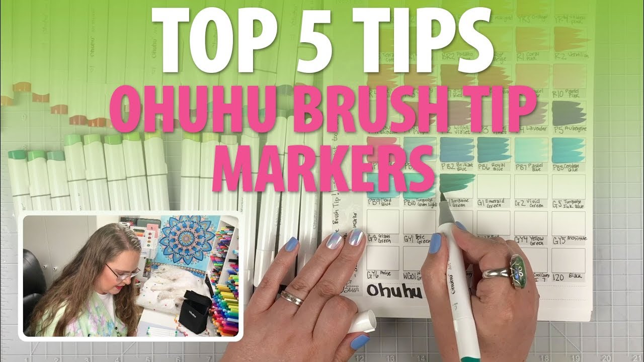 ⁣TOP 5 TIPS for OHUHU BRUSH TIP Alcohol Markers