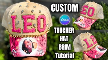 How To Customize A Trucker Hat Brim | How To Edit In Canva