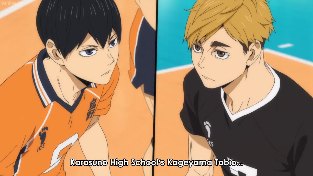 Atsumu and Kageyama starring at each other