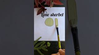 How to get lime sherbet colour by acrylics | acrylic colour mixing for lime sherbet #lime #sherbet