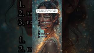 The most generous and most stingy zodiac signs.