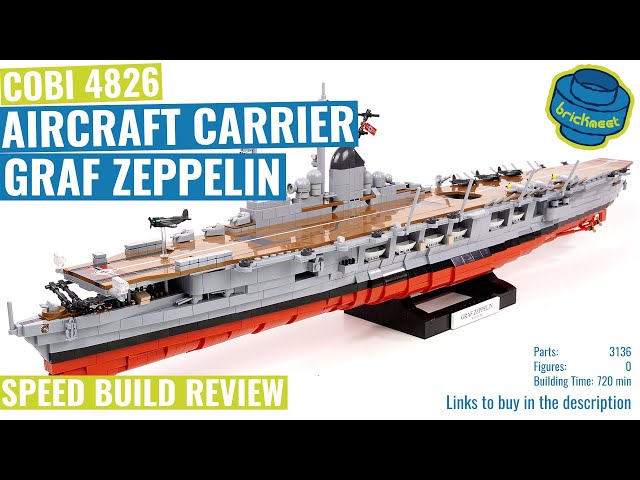 COBI 4826 - Aircraft Carrier Graf Zeppelin - Speed Build Review class=