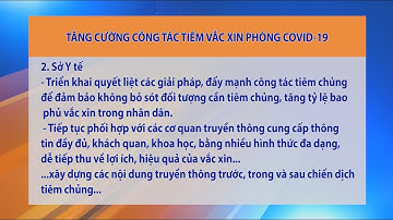 Tăng cường công tác tiêm vắc xin phòng Covid-19