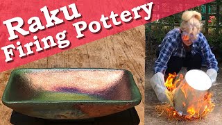 Raku firing Pottery