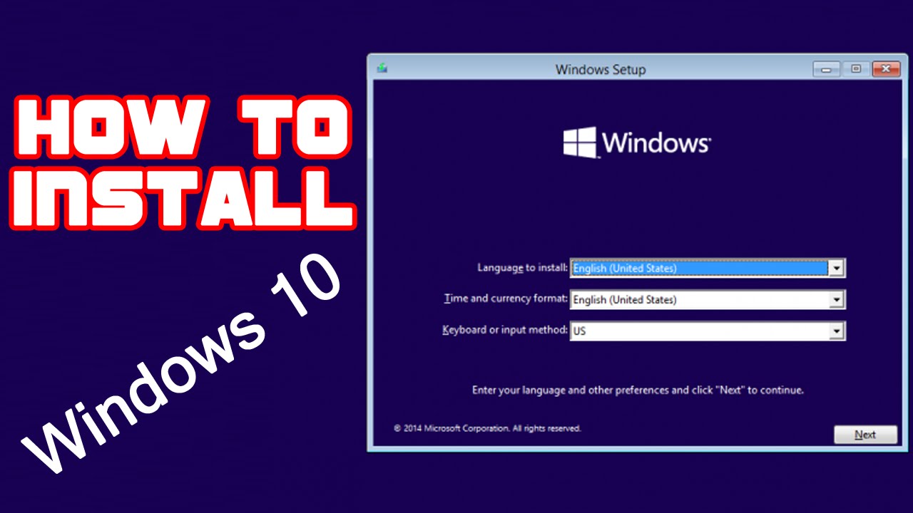 How to install windows 10 - YouTube