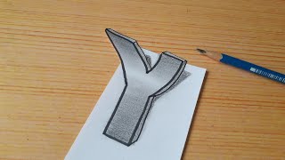 3d Drawing Letter Y / How To Draw Easy Capital Alphabet For Beginners #shorts