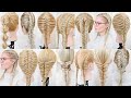 How To Fishtail Braid - 15 Different Ways For Beginners! EASY Summer Hairstyles (FULL TALK THROUGH)