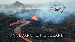 Извержение вулкана в Исландии 2023 | Volcano eruption in Iceland. Cinematic video on DJI Mini 3 Pro