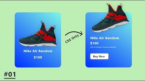 Nike Shoes Product Card using HTML and CSS only | How to Create a Product Card using HTML and CSS