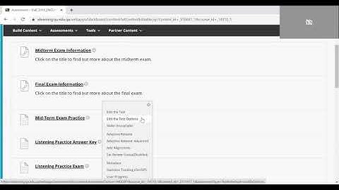How to add Extra time for a student on BB Quiz