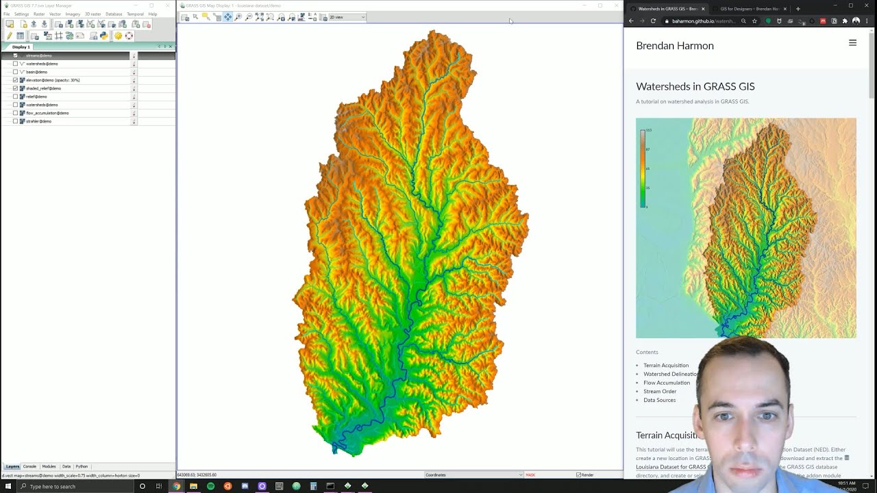 Watershed Analysis In GRASS GIS YouTube Watershed Analysis In GRASS GIS YouTube