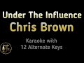 Under The Influence Karaoke - Chris Brown Instrumental Lower Higher Female Original Key