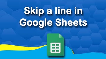 How to skip a line in Google Sheets easily