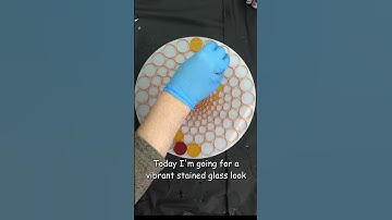 Resin Art nested circles. #resinart #stainedglass