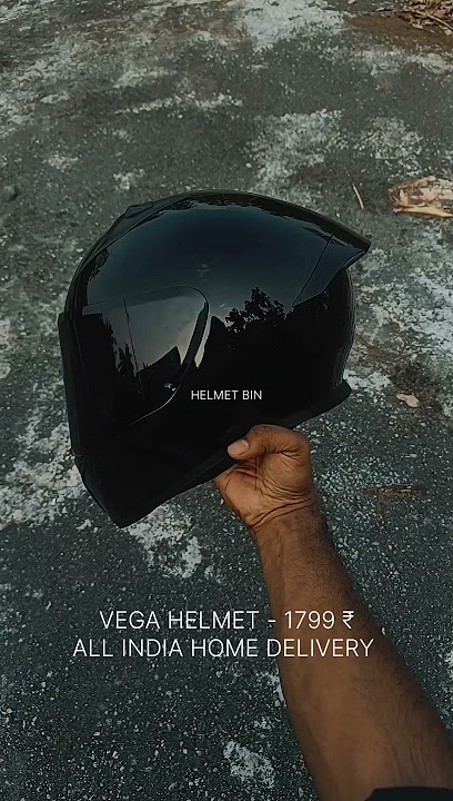 Vega bolt Black glossy helmet 1799 ₹