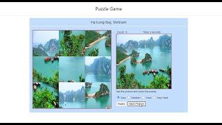 Puzzle Game using JavaScript screenshot 1