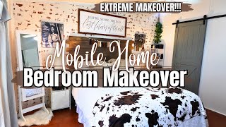 ✨EXTREME✨MOBILE HOME BEDROOM MAKEOVER | mobilehomeliving | homeupdates | beforeandafter  #makeover